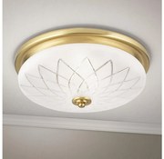 Orion DL 7-791/37 - Stropné svietidlo PORTO 2xE27/40W/230V pr. 37 cm zlatá