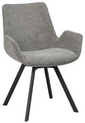 Sivé čalúnené jedálenské kreslá v súprave 2 ks Norwell – Rowico
