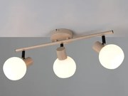 Stropné/nástenné osvetlenie Boba, béžová, 3 svietidlá%