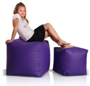 Sedací vak taburetka kocka malá fialová EMI