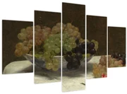 Obraz - Henri Fantin-Latour, Still Life with Grapes and a Carnation, reprodukcia (150x105 cm)