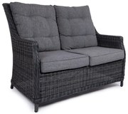 Záhradná ratanová dvojsedačka BERKLEY tmavosivá