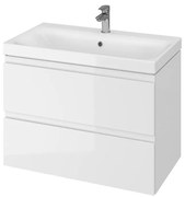 Cersanit S801-221-DSM - Závesná kúpeľňová skrinka s umývadlom MODUO 80 cm biela