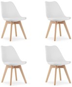 Set 4 stoličiek MARK biele