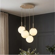Brilagi - Luster na lanku MILO ECRU 4xE27/60W/230V béžová/zlatá