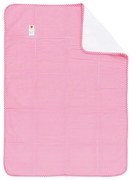 Ružovo-biela prikrývka do detskej postieľky Tiseco Home Studio, 100 x 150 cm