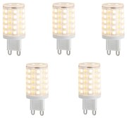 Sada 5 ks Inteligentné stmievateľné LED žiarovky G9 Bright 2,5 W 250 lm 2700-6500 K