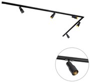 Moderný koľajnicový systém s 5 bodovými svetlami čierny 1-fázový - Iconic Kohua