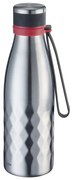 Svetlosivá cestovná antikoro-silikónová fľaša 550 ml Viva – Westmark