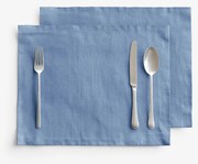 Goldea prestieranie na stôl z ľanovej zmesi - modré - sada 2ks 30 x 40 cm