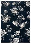 Koberec GNAB 60642734 kvety ruže granát / biely