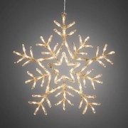 LED svetelná dekorácia vločka, napájanie: sieťové, teplá biela, výška: 58 cm