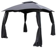 Záhradný pavilón 3x3 m grafitová