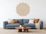 Krémová mandala plastická textilná preliepateľná dekorácia na stenu arch 46 x 46 cm
