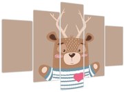 Obraz - Jeleň v pruhovanom tričku (150x105 cm)
