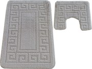 DY Kúpeľňová sada koberčekov s výrezom Montana Ethnic - svetlosivá