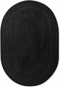 Kusový koberec Jute Braided 106322 Black ovál, 160x230 ovál, čierna, chodba / predsieň, Hanse Home