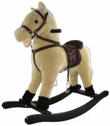 Kôň hojdací béžový plyš, výška 71cm, nosnosť 50kg
