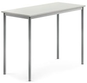 Stôl SONITUS, 1200x600x900 mm, HPL - šedá, strieborná