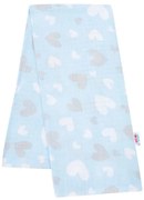 NEW BABY Bavlnená plienka s potlačou New Baby modrá srdiečka