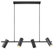 Nordlux - Luster na lanku ALANIS 4xGU10/15W/230V čierna
