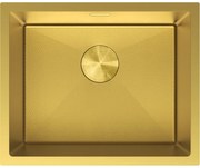 Mexen Trixo, 1-komorový nerezový drez 540 x 440 mm, brúsená zlatá, vzor voština, 6414541000-55HC