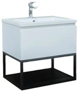 Kúpeľňová skrinka s umývadlom SAT B-Way biela lesk BWAY60WU