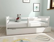 Detská posteľ z masívu borovice EDITA - 200x90 cm - biela