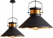 Toolight - Stropné svietidlo ASTI B 1xE27, čierna-zlatá, OSW-00179