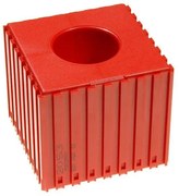 Plastový box pre upínač nástroja typu HSK 50, modul 8x8, 1 dutina, červená