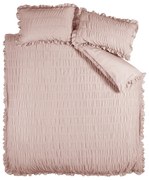 Ružové krepové obliečky na dvojlôžko 200x200 cm Seersucker Frill – Catherine Lansfield