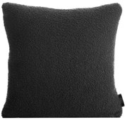 CHLPATÁ DEKORAČNÁ OBLIEČKA NA VANKÚŠ BUKLA 45X45 CM ČIERNA