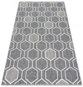 Koberec SPRING 20409332 Hexagon šnúrkový - sivý