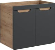 Comad Kúpeľňová skrinka pod umývadlo Aruba Cosmos 70 dub craft/vesmírne sivá