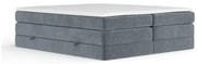 Tmavosivá boxspring posteľ s úložným priestorom/bez čela 140x200 cm Juniper – Maison de Rêve