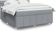 vidaXL Boxspring posteľ s matracom bledosivá 180x200 cm látka