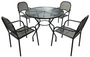Komplet záhradného jedálenského nábytku - kovový