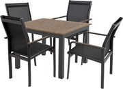 Doppler EXPERT WOOD Plus, štvorcový stôl, 4+1