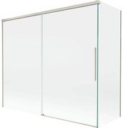 Mexen Rox, 2-krídlová posuvná vaňová zástena 180 + 90 x 150 cm, 8mm číre sklo, oceľový profil, 8C9-180-090-97-00