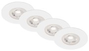 Brilo - SADA 4x LED Kúpeľňové podhľadové svietidlo LED/4,9W/230V IP44 biela BL1214