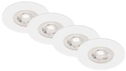 Brilo - SADA 4x LED Kúpeľňové podhľadové svietidlo LED/4,9W/230V IP44 biela