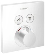 Hansgrohe Shower Select, termostatická batéria pod omietku na 2 spotrebiče, matná biela, HAN-15763700