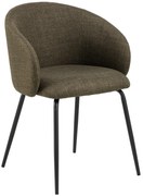 CLARA Olivovo Zelená (látka Basel 77)/čierne nohy – MODERNÁ ČALÚNENÁ  KRESLOVÁ STOLIČKA DO OBÝVAČKY/JEDÁLNE/KANCELÁRIE LOFT