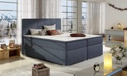 Posteľ Boxspring Boleria 200x180, modrá (látka - bb 09)