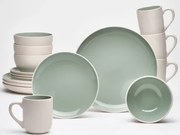 Jedálenský servis (16 dielov) London, zelená/béžová%
