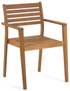 Drevená záhradná stolička v prírodnej farbe Hanzel – Kave Home