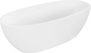 Mexen Torino, voľne stojaca vaňa z konglomerátu 175 x 78 cm, biela matná, 57271557800