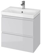 Cersanit - SET skrinka + umývadlo, šedý lesk, Moduo Slim 60, S801-226-DSM