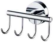 BISK Erga FOR YOU, 4-háčik držiak na uteráky, chrómová, ERG-02943