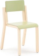 Detská stolička DANTE, výška 380 mm, breza/zelená